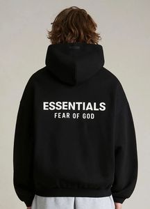 Unisex Essential Pullover Hoodie Custom 100% Cotton French Terry High Quality Winter <b>Fleece</b> with Front Logo Loose Fit for Men - Product Image 2