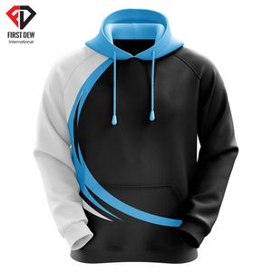 ปากีสถานที่มีคุณภาพดีผ้าทำ100% โพลีเอสเตอร์ผ้าฝ้ายขนแกะแขนยาวระเหิดอย่างเต็มที่สบายการออกแบบใหม่เสื้อกันหนาวหมวกผู้ชาย - Product Image 2