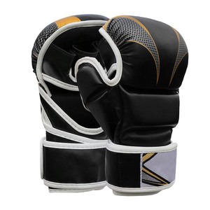 Venta al por mayor de guantes de boxeo MMA, fabricantes con logotipo personalizado, guantes de entrenamiento de cuero PU personalizados - Product Image 2