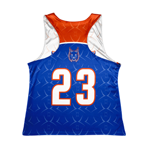 OEM Custom Women Lacrosse Pinnies Sublimated Quick Dry Reversible <b>Mesh</b> Racerback Pinnies Made With 100% Polyester Fabric - Product Image 4