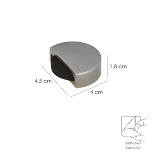 Fermaporta Adesivo Silenzioso Cromato Opaco - Product Image 2