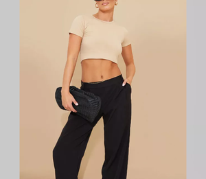 Oem Cheap Rate <b>Women</b> Crop Top Breathable Comfortable Casual Wear High Quality Unique Designs Short Sleeves Adults Front - Product Image 4