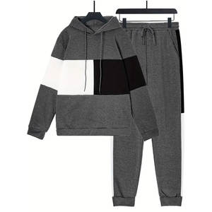 Conjuntos de fabricante de manga larga personalizados para jóvenes frescos de gran tamaño de alta calidad para ropa de mujer conjunto con capucha con Patchwork - Product Image 2