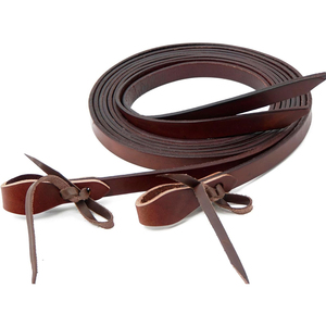 Bridon de cheval en cuir épais Ranch, 5/8\" x 8', qualité supérieure, huilé, poids lourd, style western, taille réglable 35-66 cm/13,78-25,98 pouces, cassé - Product Image 5