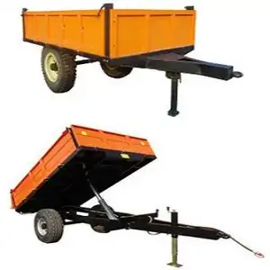 Remolque basculante agrícola transportador agrícola 4 ruedas 2-3 toneladas mini tractor remolque hidráulico para agricultura