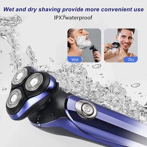 Rasoir électrique rechargeable pour hommes avec écran LED, triple lame, tondeuse nasale, étanche IPX7, pour le visage et le corps - Product Image 3