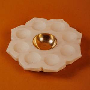 Diya en marbre pour la décoration de Diwali et de Pooja, élégants porte-bougies en pierre, lanternes, pots à bougies - Product Image 3