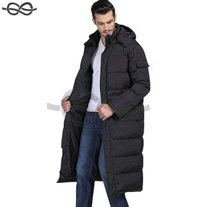 Long manteau d'hiver à capuche amovible et coupe-vent classique pour hommes, isolé, chaud et élégant pour le temps froid - Product Image 2