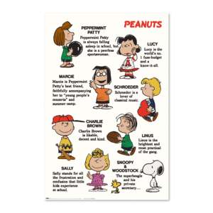 Modern Style Peanuts <b>Poster</b> Characters Durable Paper Design for Wall Use - Product Image 4