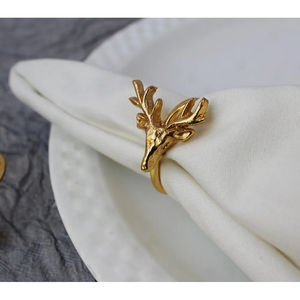 Fournisseurs en gros de porte-serviettes décoratif de table vintage, anneau de serviette en forme de renne, porte-serviettes en métal de grande qualité - Product Image 5