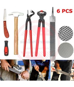 Horse Farrier Tool 6Pcs Steel Set Hot Sale Farrier Kit Hoof Nipper Knife Rasp Horse Set <b>Veterinary</b> <b>Instruments</b> - Product Image 2