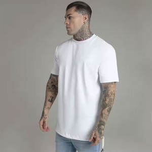 T-shirt 100% coton de qualité supérieure pour hommes, confortable, nouveau design d'été, uni avec logo personnalisé, vêtements de rue d'entraînement très vendus - Product Image 1