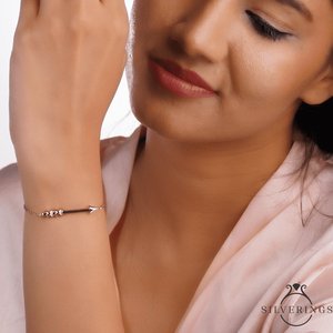 Silverings Pulsera de tenis de plata de ley 925 con diseño de punta de lanza a la moda - Product Image 5