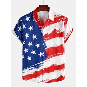 Camisa de manga corta con estampado personalizado para hombre, ropa de playa de verano, informal, de poliéster, con logotipo propio, 100% - Product Image 4