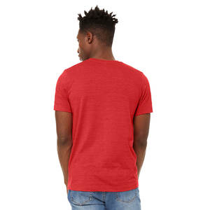 Ligero ajuste al por menor Unisex Sueded Tee Pre encogido cuello redondo clásico Heather Red camiseta moderna cómoda camiseta transpirable - Product Image 3