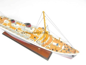 Gia Nhien Manufacturer Custom Design Low MOQ SS REX <b>WOODEN</b> <b>MODEL</b> BOAT HIGH QUALITY WOOD SHIP <b>MODEL</b> Handmade - Product Image 2
