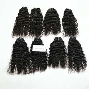 Paquets de cheveux indiens vierges crus vietnamiens cuticule aligné vague naturelle et extensions de vague profonde lâche cheveux humains non transformés - Product Image 2
