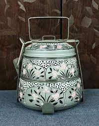 Customized Storage Container king Stainless Steel Colorful Printed Traditional Metal Storage <b>Boxes</b> & Bins Lunchbox <b>Tiffin</b> Box - Product Image 5