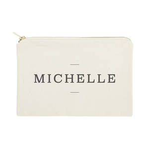 Modern Portable Travel Make-Up Pouch Personalized Name on Water-Resistant Polyester Style Embroidery Closure Type Zipper - Product Image 5