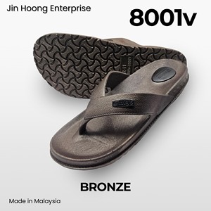 Chanclas de PVC para hombre, con punta abierta, informales, para exteriores, ligeras, antideslizantes, cómodas, color azul, hechas en Malasia @migo 8001v - Product Image 5