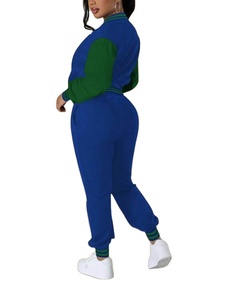 Conjuntos de chándales transpirables Varsity de alta demanda para mujer, chaqueta Bomber con pantalones para correr, ropa de calle, ropa de dos piezas - Product Image 5