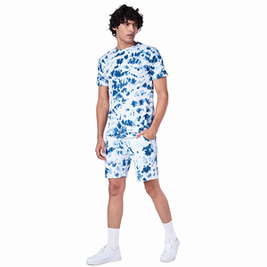 Top quality Tai Dai Men's Summer <b>Set</b> Pullover Two Piece T Shirt Shorts <b>Set</b> With Customized Printed Design And Size custom OEM - Product Image 1