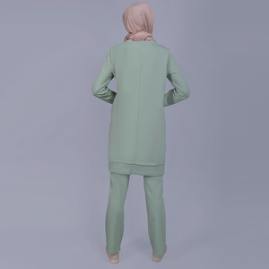 Nuevo Diseño de Abaya Musulmana Estampada para Mujer y Conjunto Deportivo con Sudadera con Capucha, 100% Algodón, Ecológico y de Secado Rápido - Product Image 3
