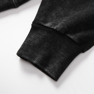 Haute qualité poids lourd Vintage lavé hommes sweats à capuche lavage à l'acide écologique 100% coton personnalisé automne à capuche - Product Image 6