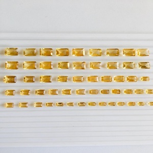 Citrino Natural Amarillo, Corte Esmeralda, Piedras Bien Cortadas y Pulimentadas con Lupa, Calidad Limpia, Certificado IGI - Product Image 6