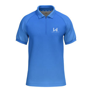 Wear4Games Chemise décontractée à manches courtes avec logo zippé sur le devant Tissu sergé de polyester/coton anti-rétrécissement sérigraphié pour hommes - Product Image 1