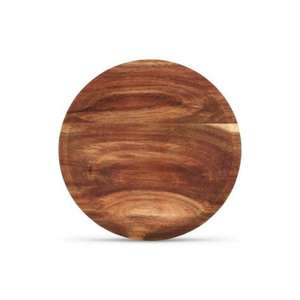 La tabla de cortar de madera más vendida para la preparación y presentación de alimentos versátil con diseño de forma redonda tabla de cortar de madera - Product Image 1
