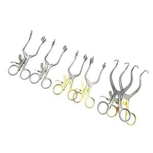 Ensemble d'instruments orthopédiques Weitlaner de haute qualité, rétracteur auto-serrant en acier inoxydable plaqué or, manuel, ISO 13485 CE - Product Image 2