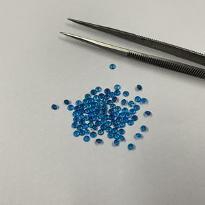 Anillo de apatita de plata azul de lujo exclusivo en línea fina calidad certificada suelta 2mm corte facetado de apatita natural hecho calibrado - Product Image 2