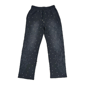 กางเกงขาบานแบบหลวมกางเกงหลายกระเป๋ากางเกงขาบานพิมพ์ลายแบบกำหนดเอง - Product Image 1