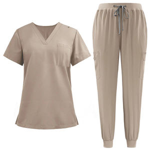 Venta al por mayor de uniformes médicos y enfermeras para uso hospitalario conjuntos de mujer Jogger médico Spandex enfermería Scrub manga corta Spa uniforme conjunto - Product Image 4