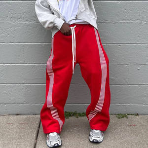 Pantalon de survêtement à rayures surdimensionné Baggy Jogger pantalon de survêtement évasé meilleure qualité pantalon de survêtement en tricot droit à rayures incurvées pour hommes - Product Image 5