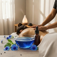 Hydrolat de Camomille Bleue Pur Naturel Hydrodistillé - Certifié GMP 100% Pur Eau Florale de Camomille pour le Visage