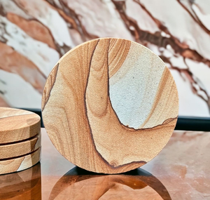 Natural Wooden Coasters High Selling <b>Rounded</b> Shape Wood Coaster Walnut Wooden Coasters Home Kitchen <b>Table</b> <b>Mats</b> & Pads - Product Image 1