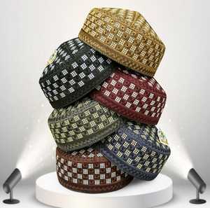 Chapeau Kufi Afghan Premium-Casquette occasionnelle islamique en polyester brodé traditionnel, vente en gros dans diverses variations - Product Image 6