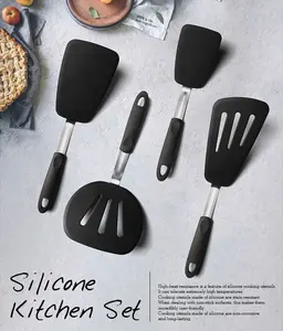 ชุดไม้พายซิลิโคนเทอร์เนอร์ยางไม่ติดเครื่องครัวสําหรับปลาไข่แพนเค้กและคุกกี้ยางเครื่องครัวเทอร์เนอร์ - Product Image 5