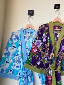 Bata Kimono 100% Algodón Puro, Suave y Ligera, Bata de Casa Minimalista, Kimono Japonés, Ropa de Dormir para Mujer - Product Image 6