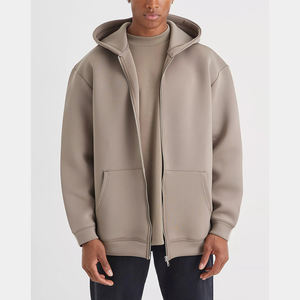 Sweat à capuche brodé pour homme, de haute qualité, athlétique, à fermeture éclair intégrale, streetwear, coupe oversize, en coton mélangé, mode hiver, séchage rapide - Product Image 4