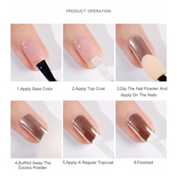 4 Couleurs Métal Effet Miroir Nail Art Pigment Powder Fine Glitter Nail Charms Magic Mirror Powder