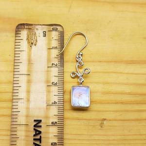 Hot selling 925 Sterling <b>Silver</b> Moonstone <b>Dangle</b> <b>Earring</b> Bohemian Vintage Style Handmade <b>Earring</b> Vintage Design Long <b>Earring</b> - Product Image 2