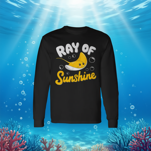 T-shirt a maniche lunghe con motivo Manta Ray - Animale marino per promozioni - Product Image 3