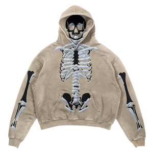 เสื้อมีฮู้ดแบบสวมหัวสำหรับผู้ชายผ้าคอตตอนน้ำหนักมากใส่ได้ทั้งชายและหญิงสามชั้นผ้าเทอร์รี่เนื้อเรียบ - Product Image 4