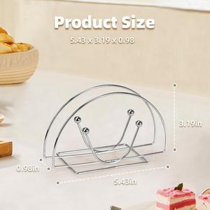 ที่ใส่ผ้าเช็ดปากแบบหรูหรา ดีไซน์ลวดโค้งทันสมัย ​​ฐานมั่นคง ใช้งานง่าย ที่จัดระเบียบบนโต๊ะที่มีสไตล์สำหรับบาร์ ร้านกาแฟ และบ้าน - Product Image 4