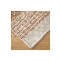 Tapis tissé à la main en laine et jute Z&H HOME, design simple, lavable, antidérapant, tissage plat, luxe, pour la maison, salon, salle à manger