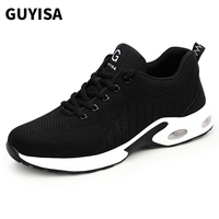 Chaussures de sécurité GUYISA personnalisables en maille tissée respirante avec embout en acier certifiées CE/UKCA