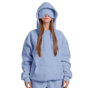 High Quality Pullover Sweatshirt Streetwear Set for <b>Women</b> Clothing Pullover Style Hoodies with distressed embroidery logo unisex - Product Image 4